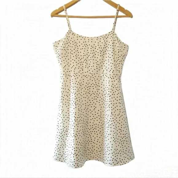 Lulu's Polkadot Spaghetti Strap Mini Casual Sundress Dress White Size Large. - Picture 1 of 11